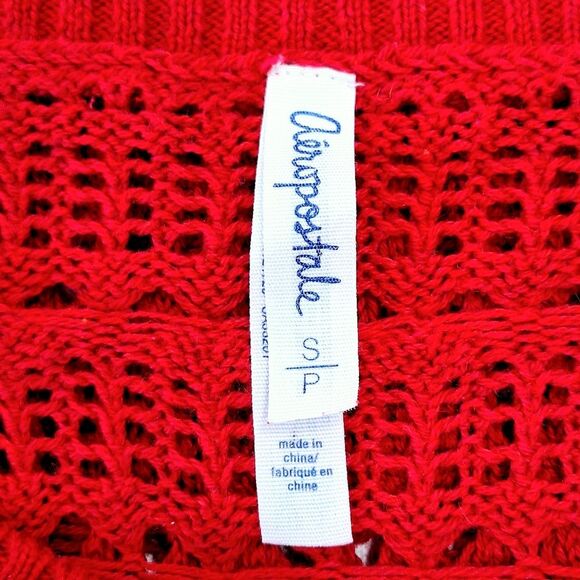 Aeropostale Red Crochet Longline Open-Knit Sweater Sz S/P -  Y2K Whimsigoth Boho - Picture 3 of 8